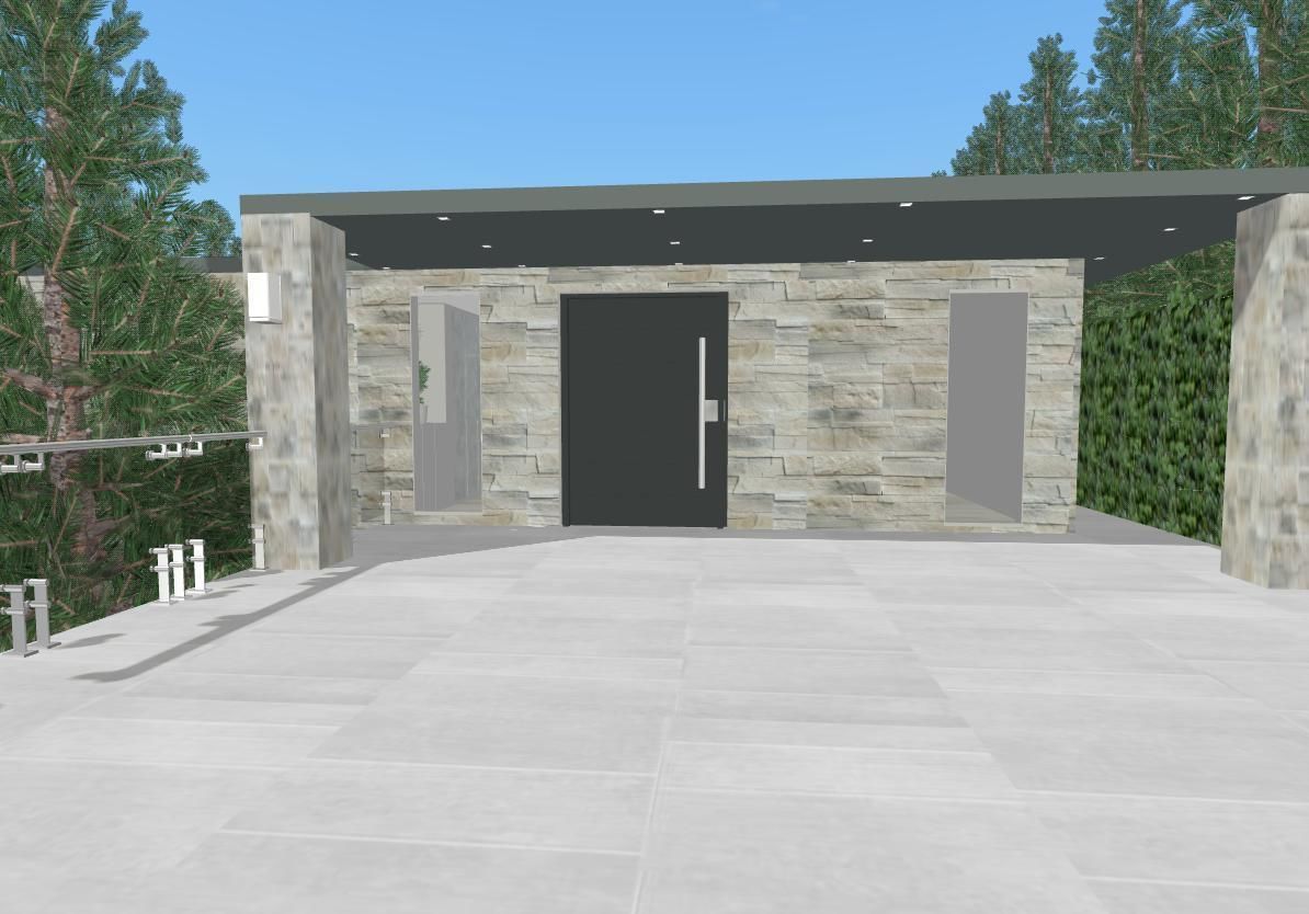 Modern Mountain House 3D model_1