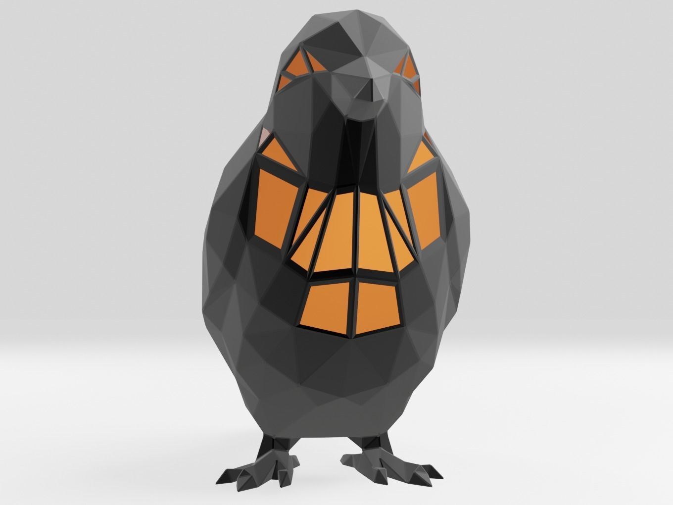 Polygonal Sparrow Parametric 3D print model_2