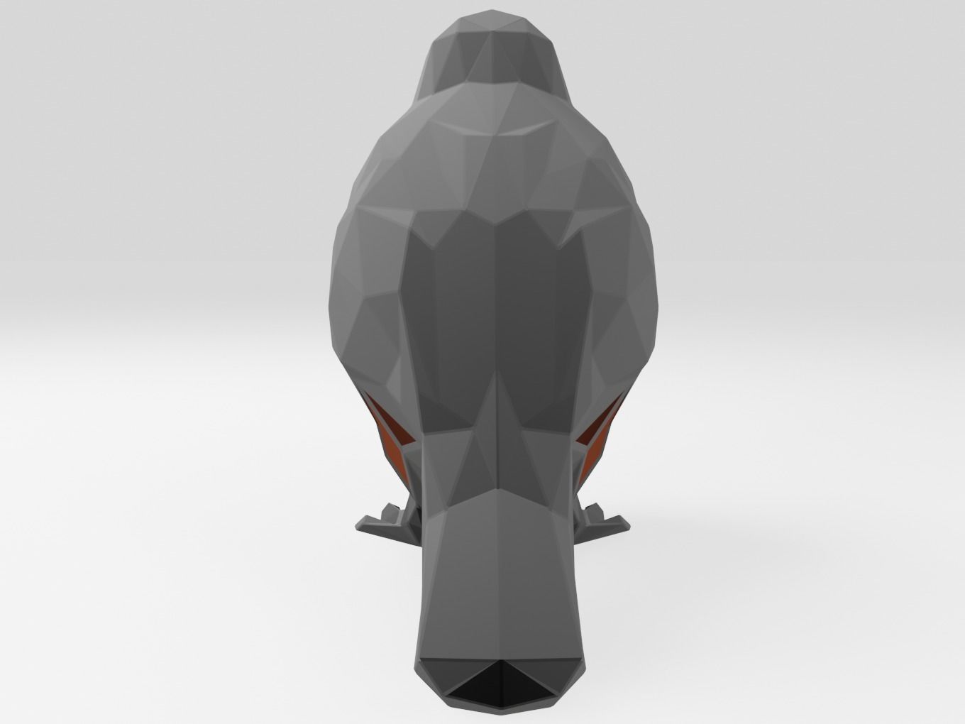 Polygonal Sparrow Parametric 3D print model_6
