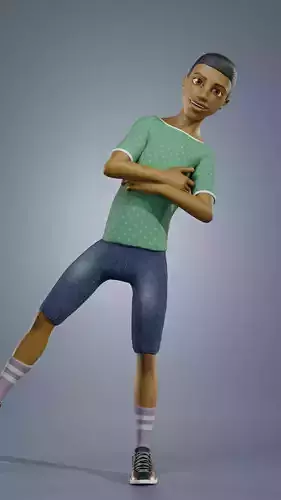 PBR rigged guy model for production 3D model