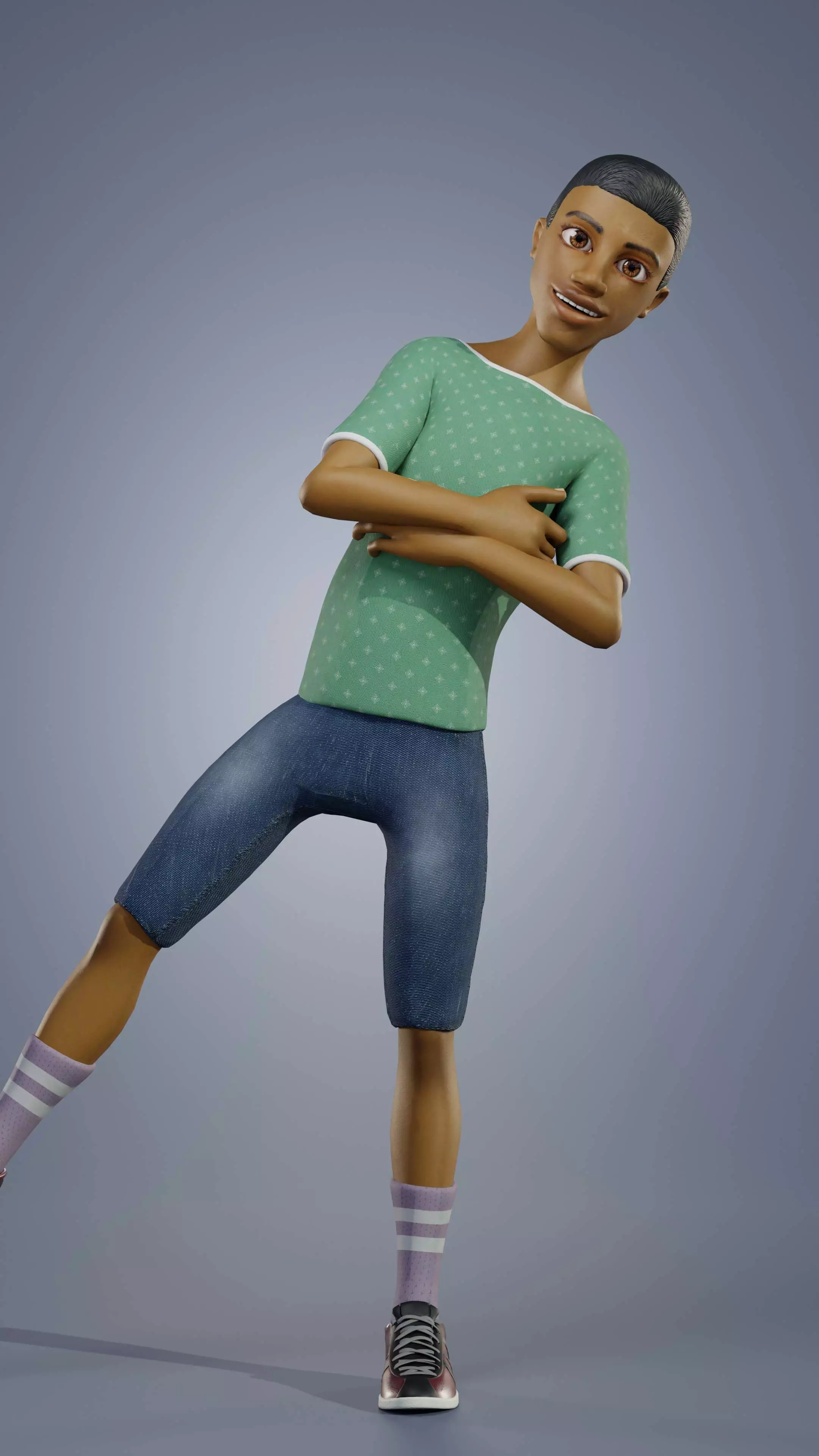 PBR rigged guy model for production 3D model 3D model