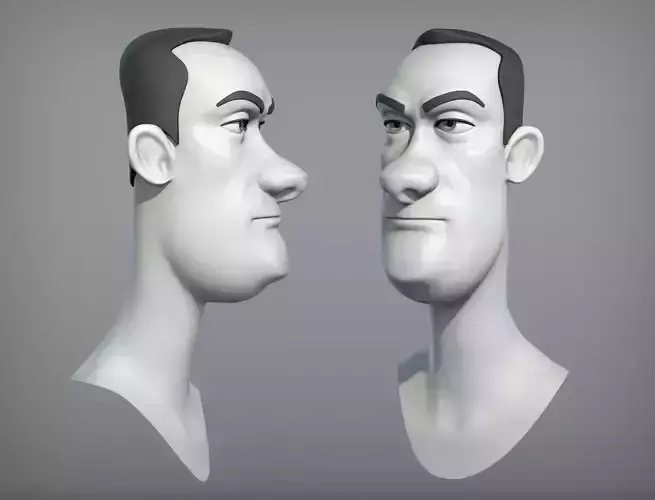 Cartoon male character Dave base mesh