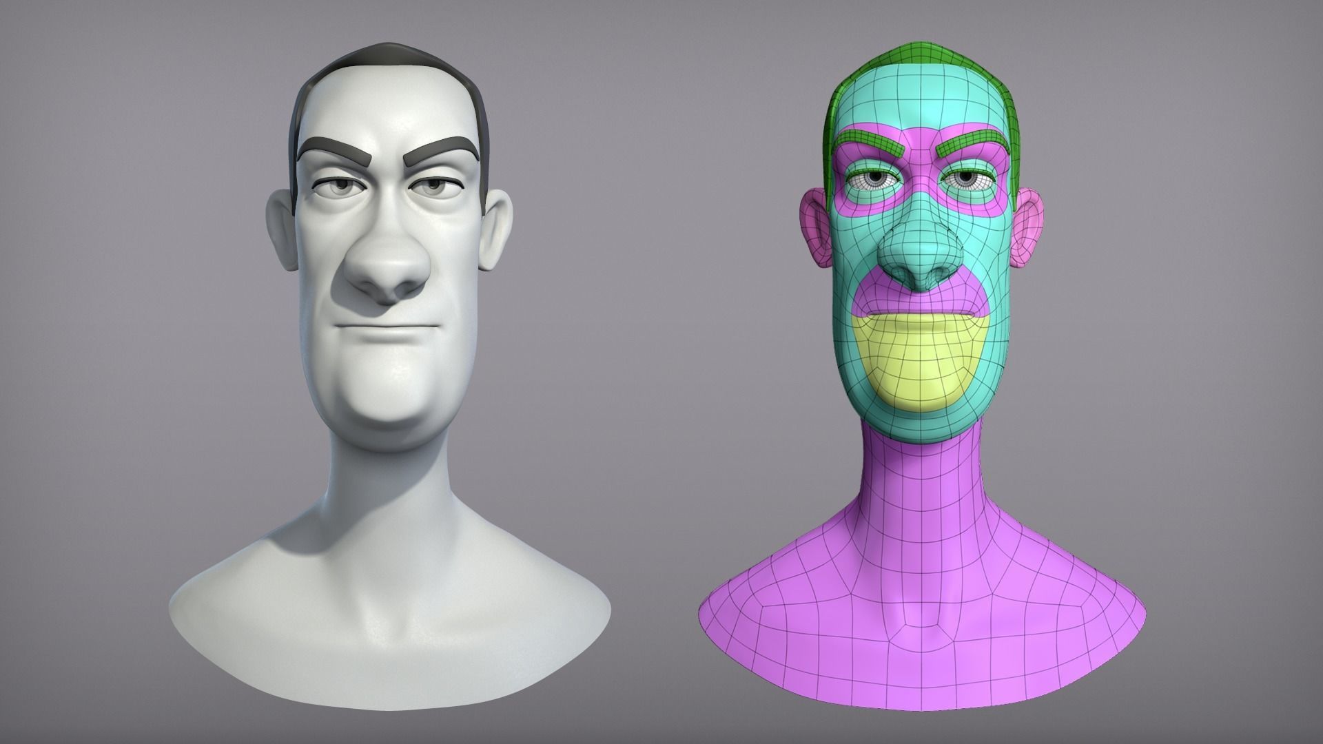 Cartoon male character Dave base mesh 3D model_4