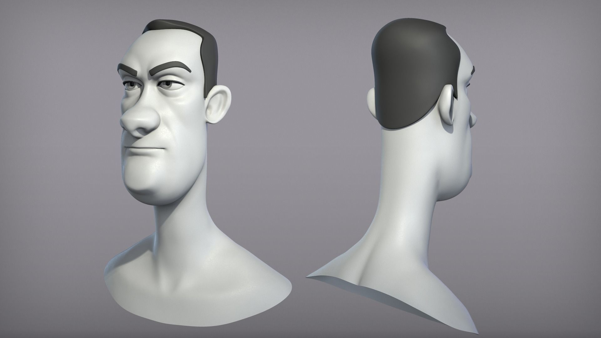 Cartoon male character Dave base mesh 3D model_5