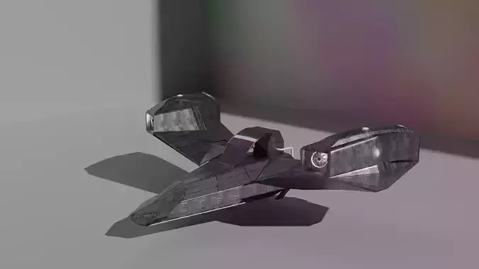 Sci-Fi Spaceship Concept Art Spacecraft  Low-poly 3D model