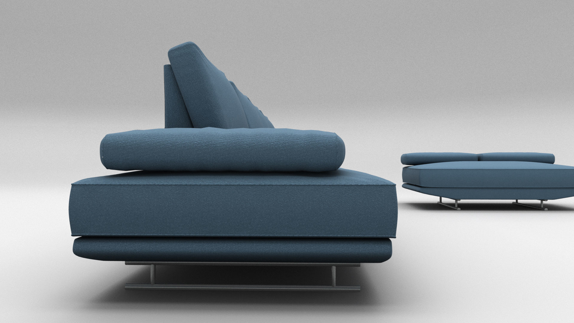Sofa in Parasite movie Low-poly 3D model_4