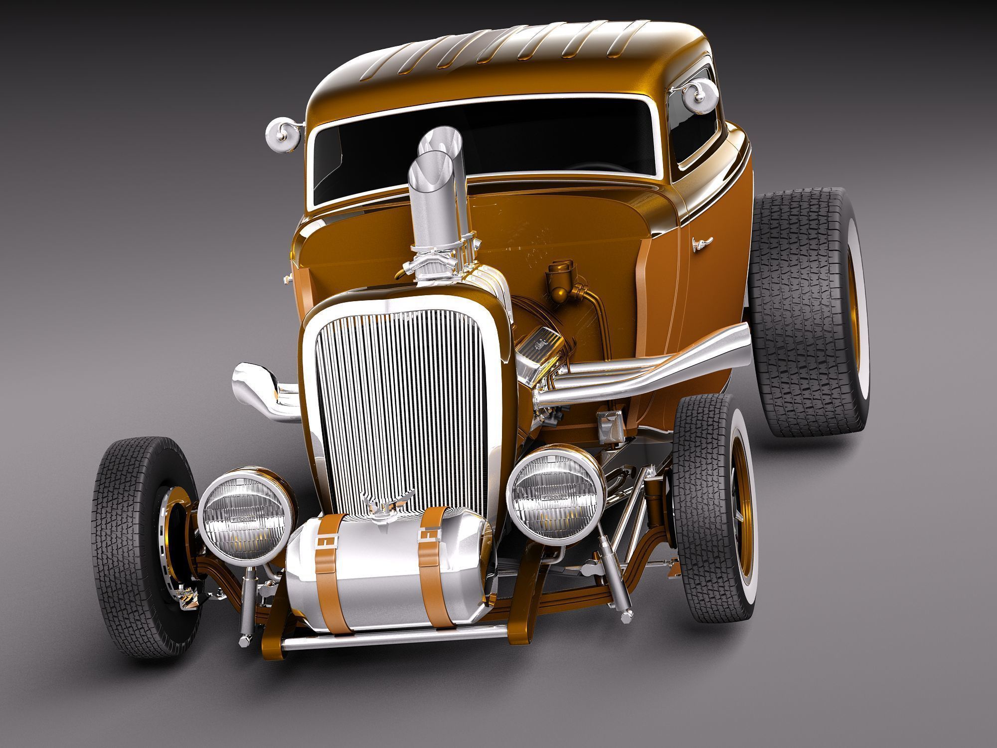 1933 HotRod custom 3D model_1