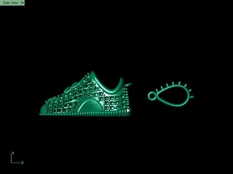 Shoe pendant 3D print model_8