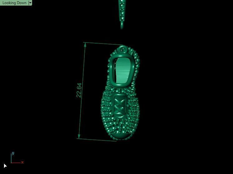 Shoe pendant 3D print model_9