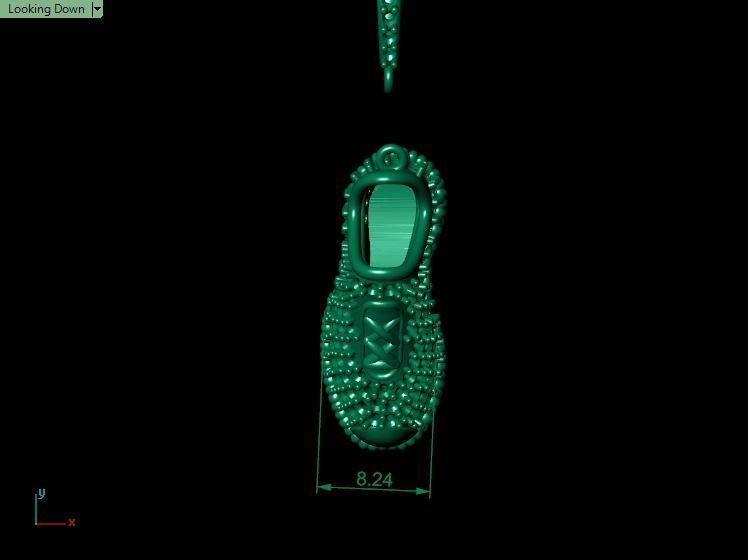 Shoe pendant 3D print model_10
