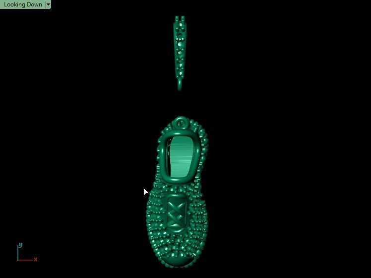 Shoe pendant 3D print model_1