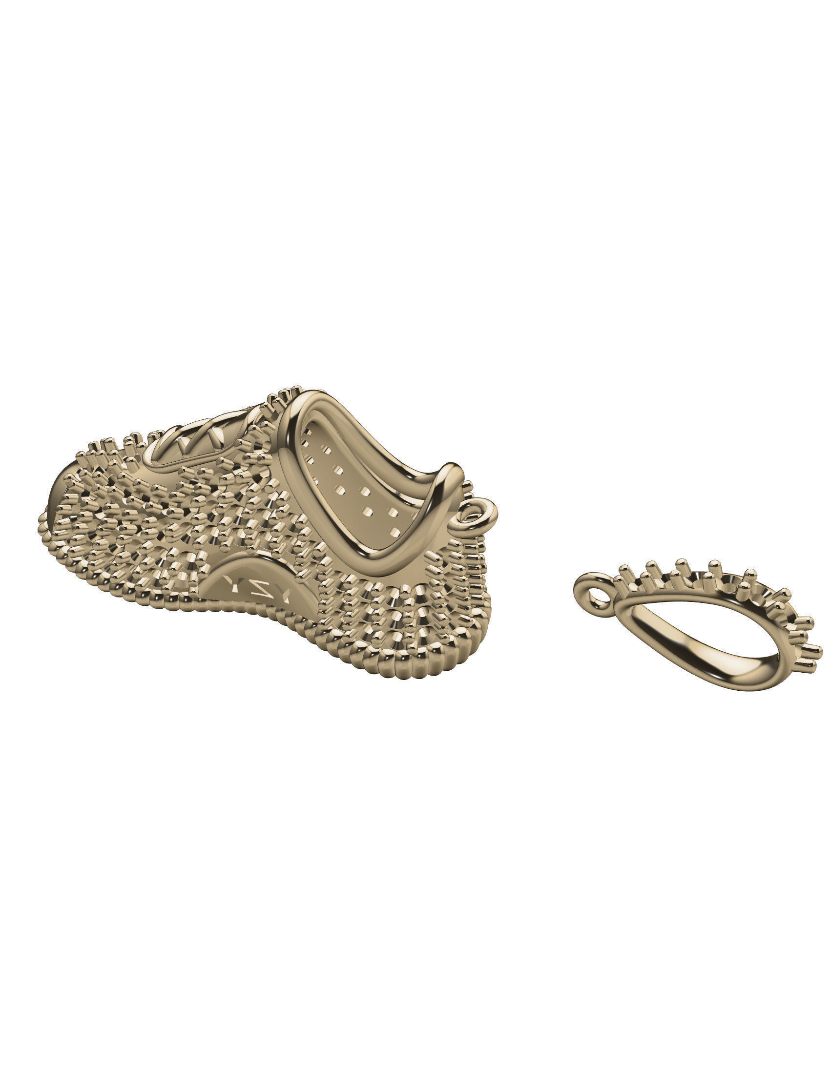 Shoe pendant 3D print model_15