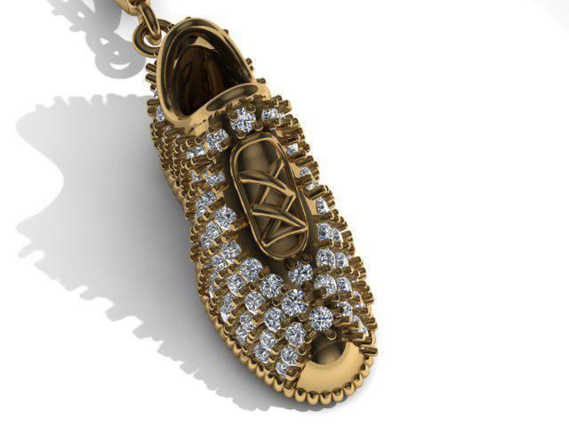 Shoe pendant 3D print model_17
