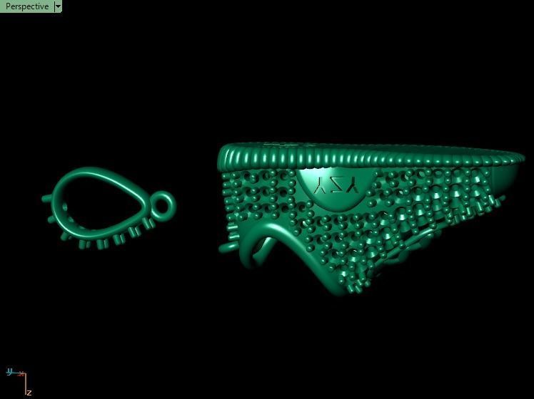 Shoe pendant 3D print model_5