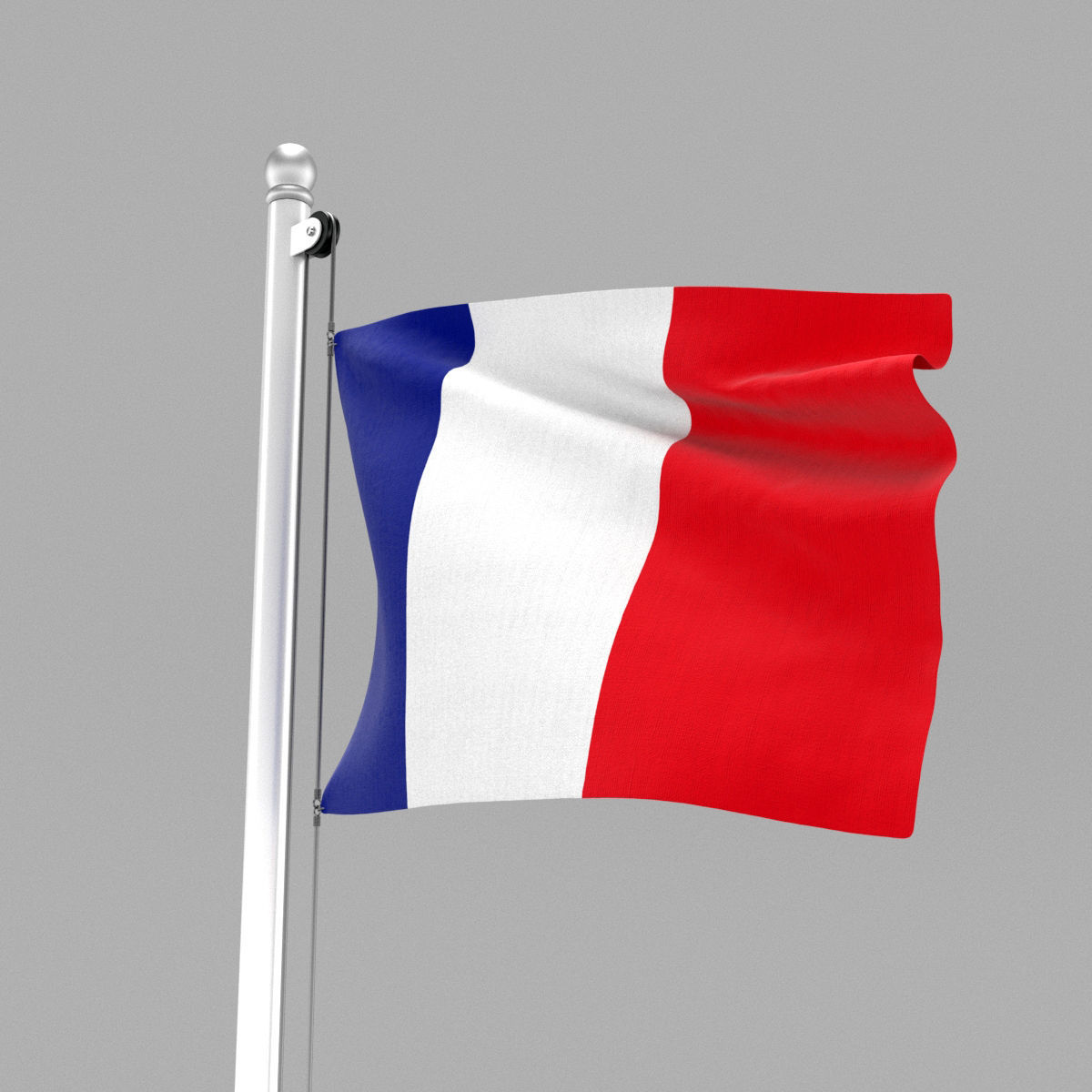 Flag of France 3D model_1