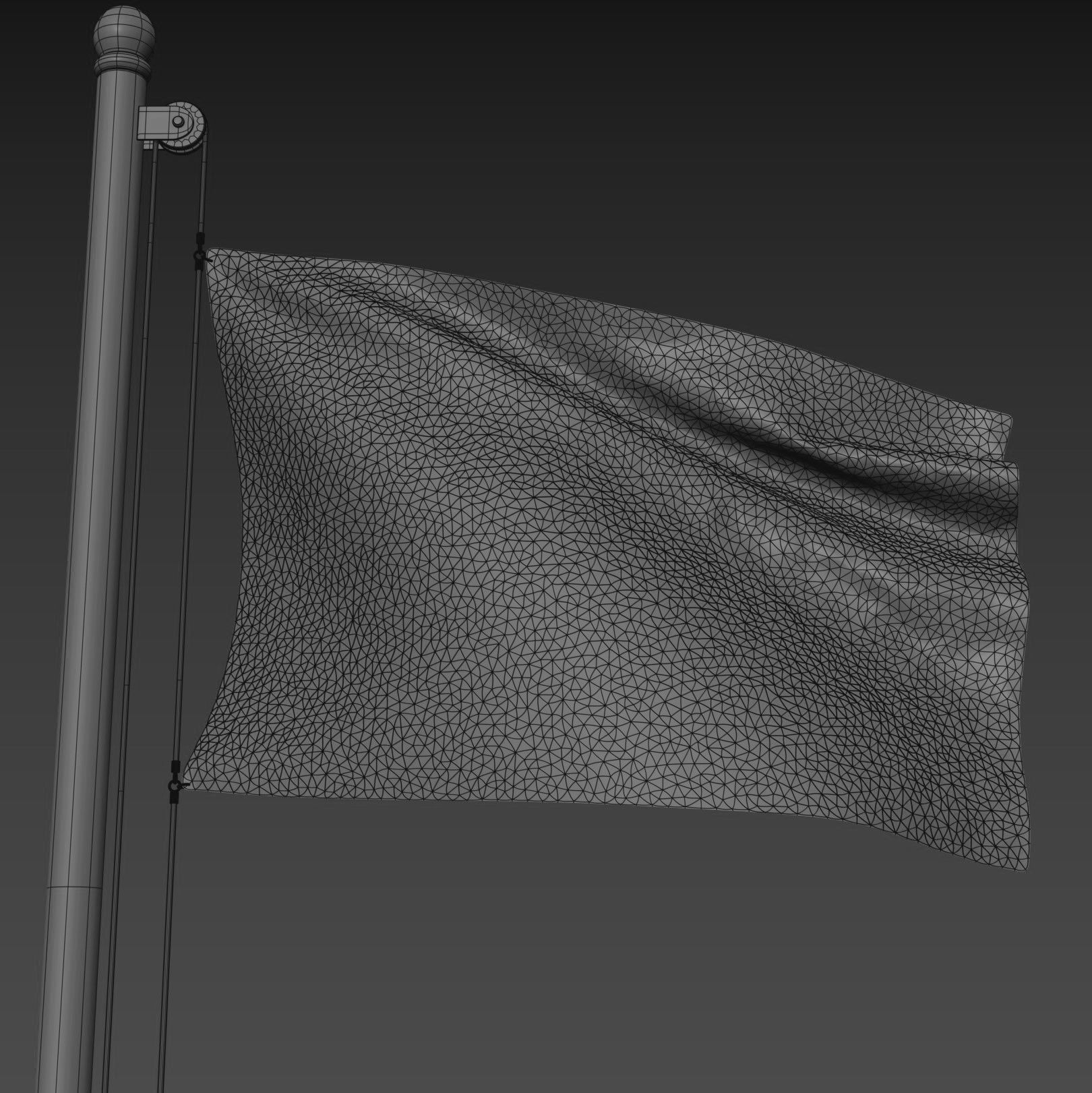 Flag of France 3D model_4