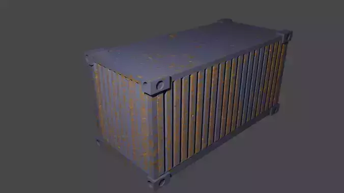 container metal box with rust