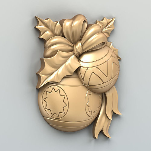 Carved decor central 020 3D model