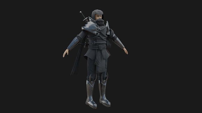 Dark Assassin Low-poly 3D model