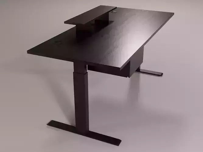 Adjustable Standing Desk - BLACK WOOD PBR