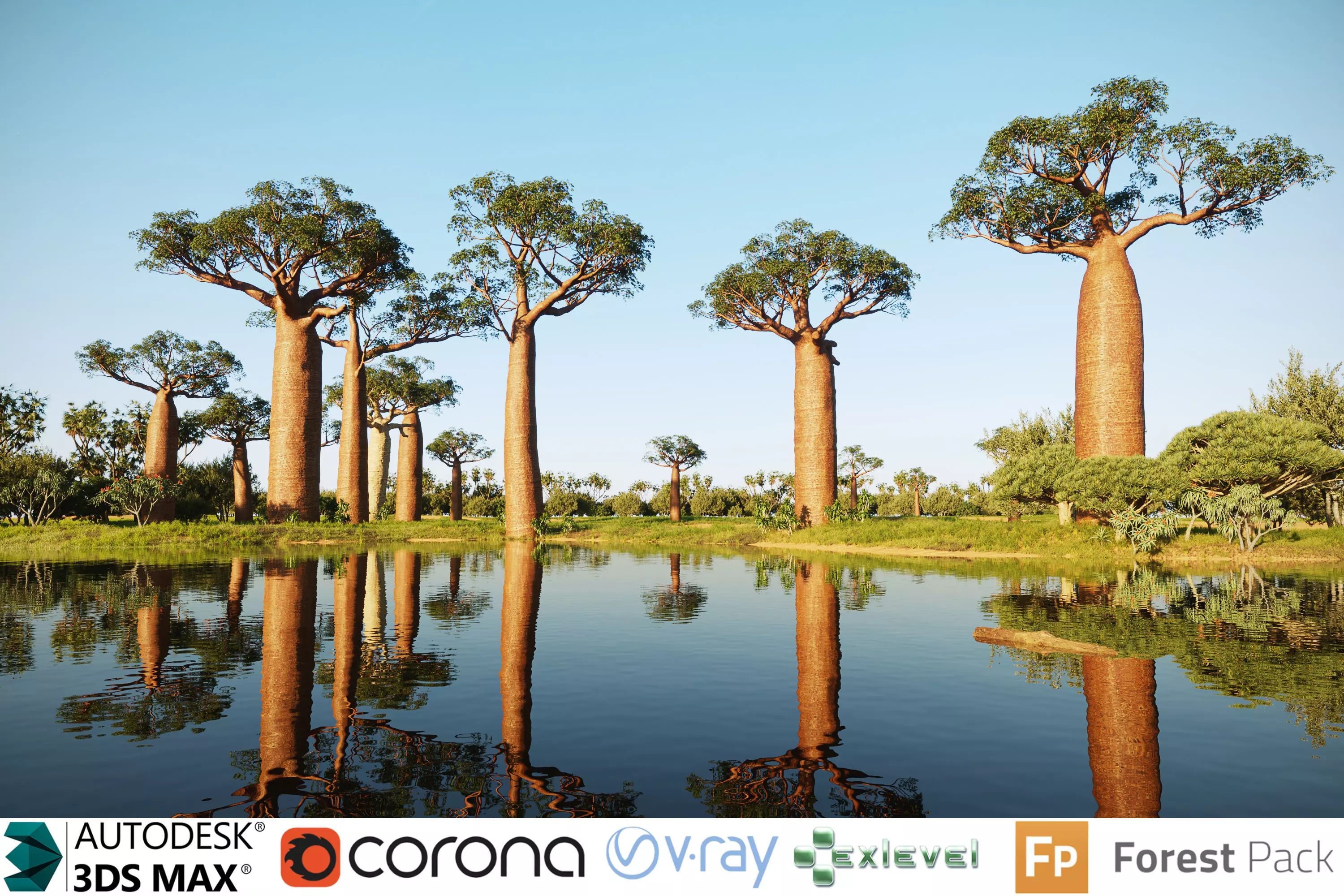 African plants - Include GrowFX and Mesh file 3D model_1