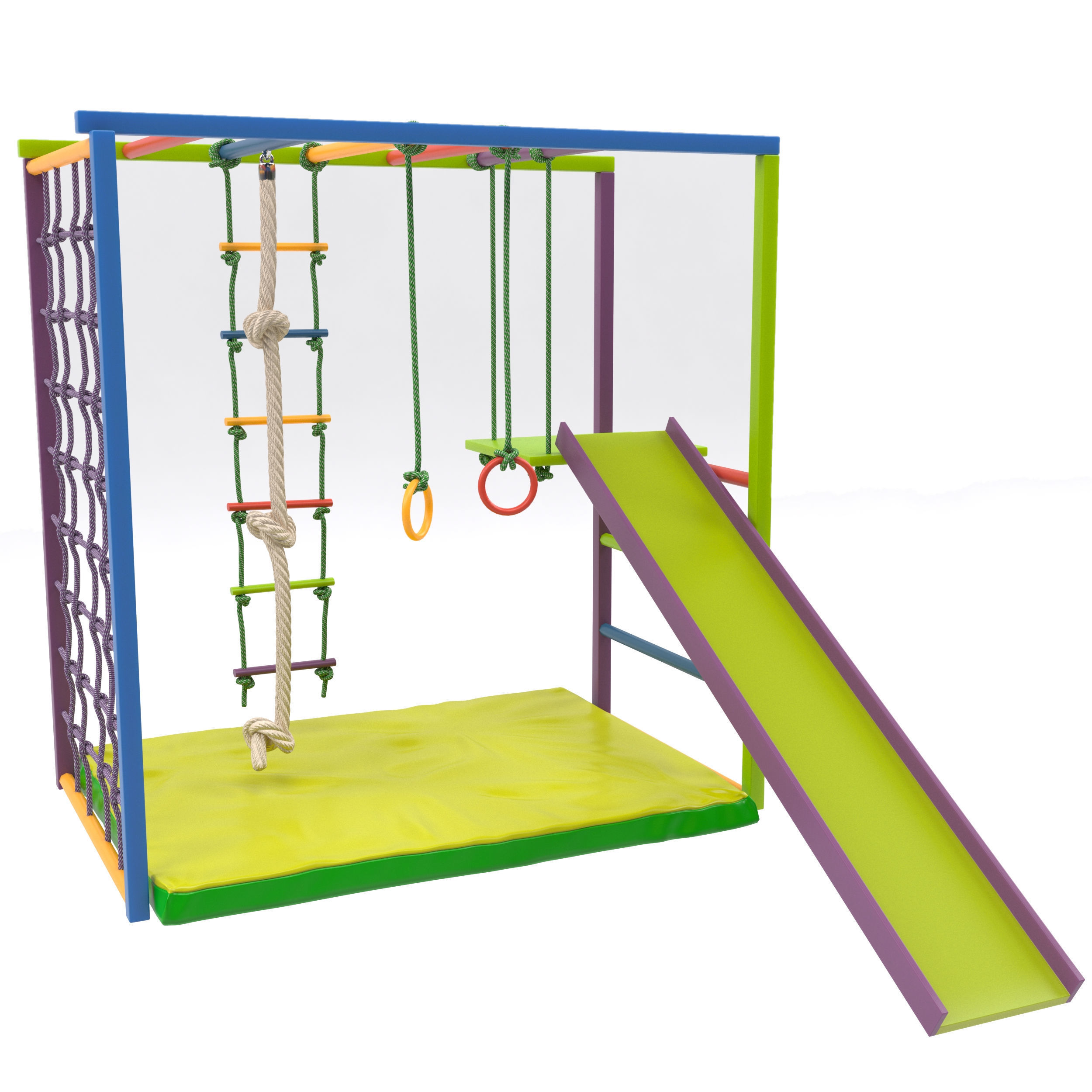 Child Swedish wall 3D model_1