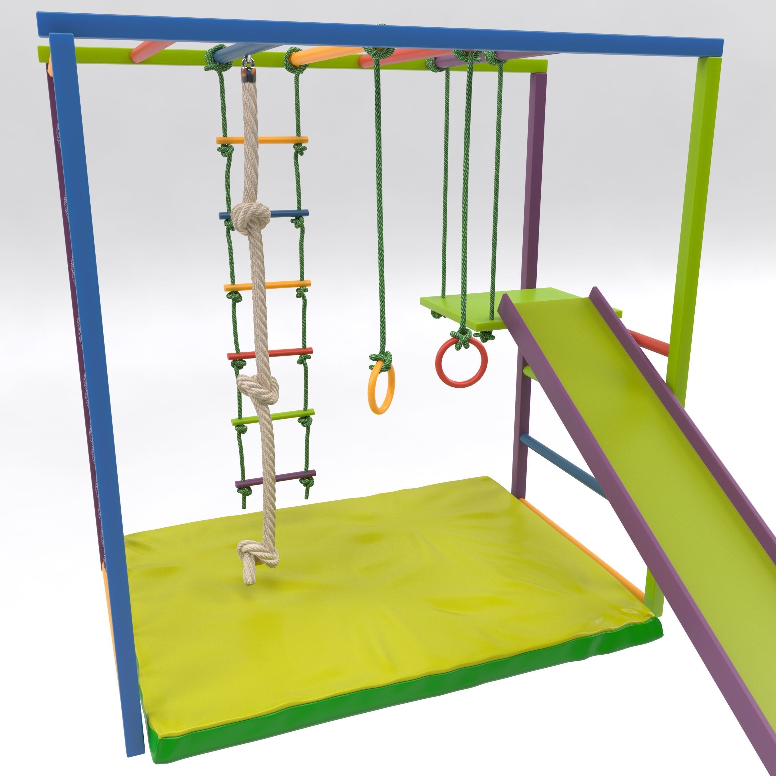 Child Swedish wall 3D model_7