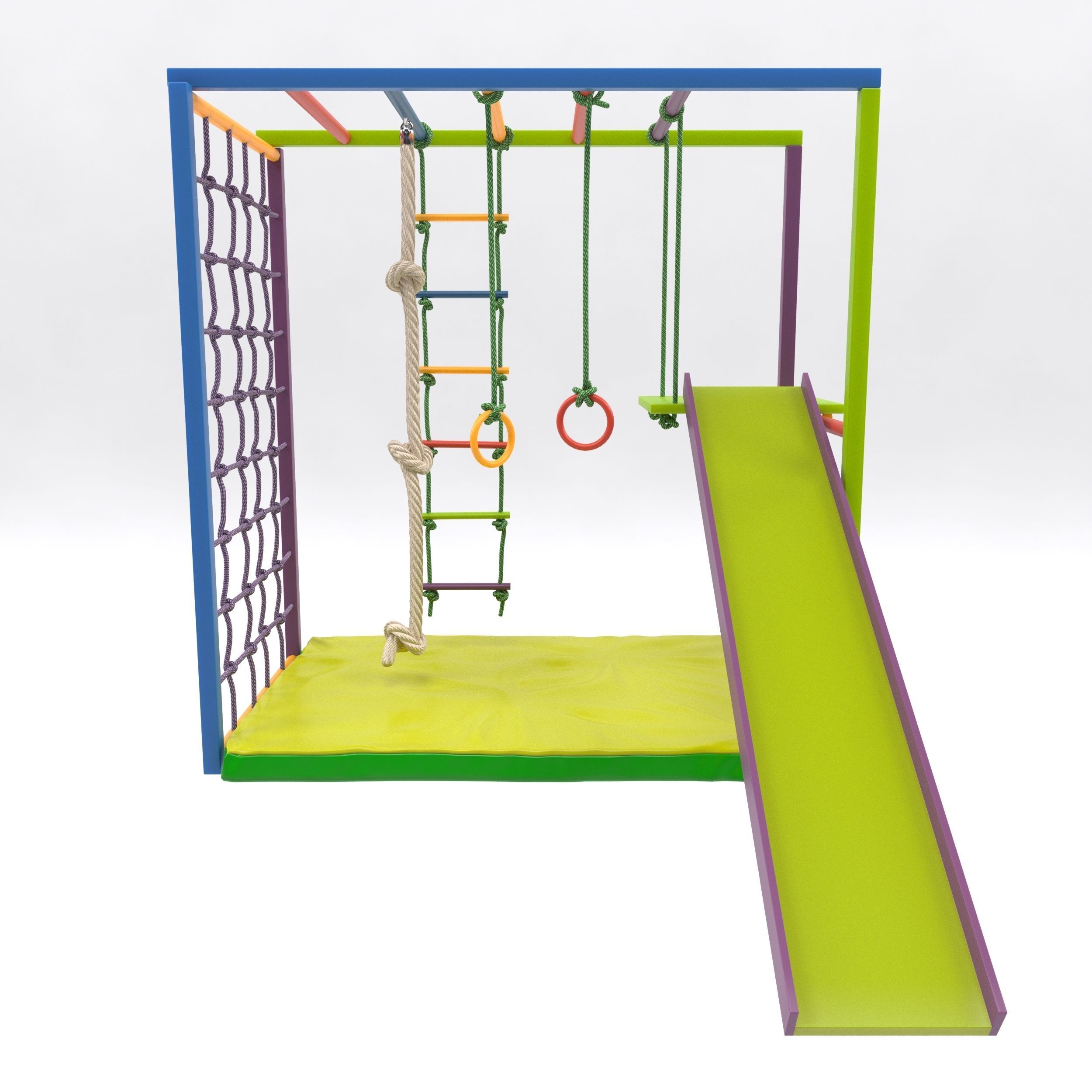 Child Swedish wall 3D model_3