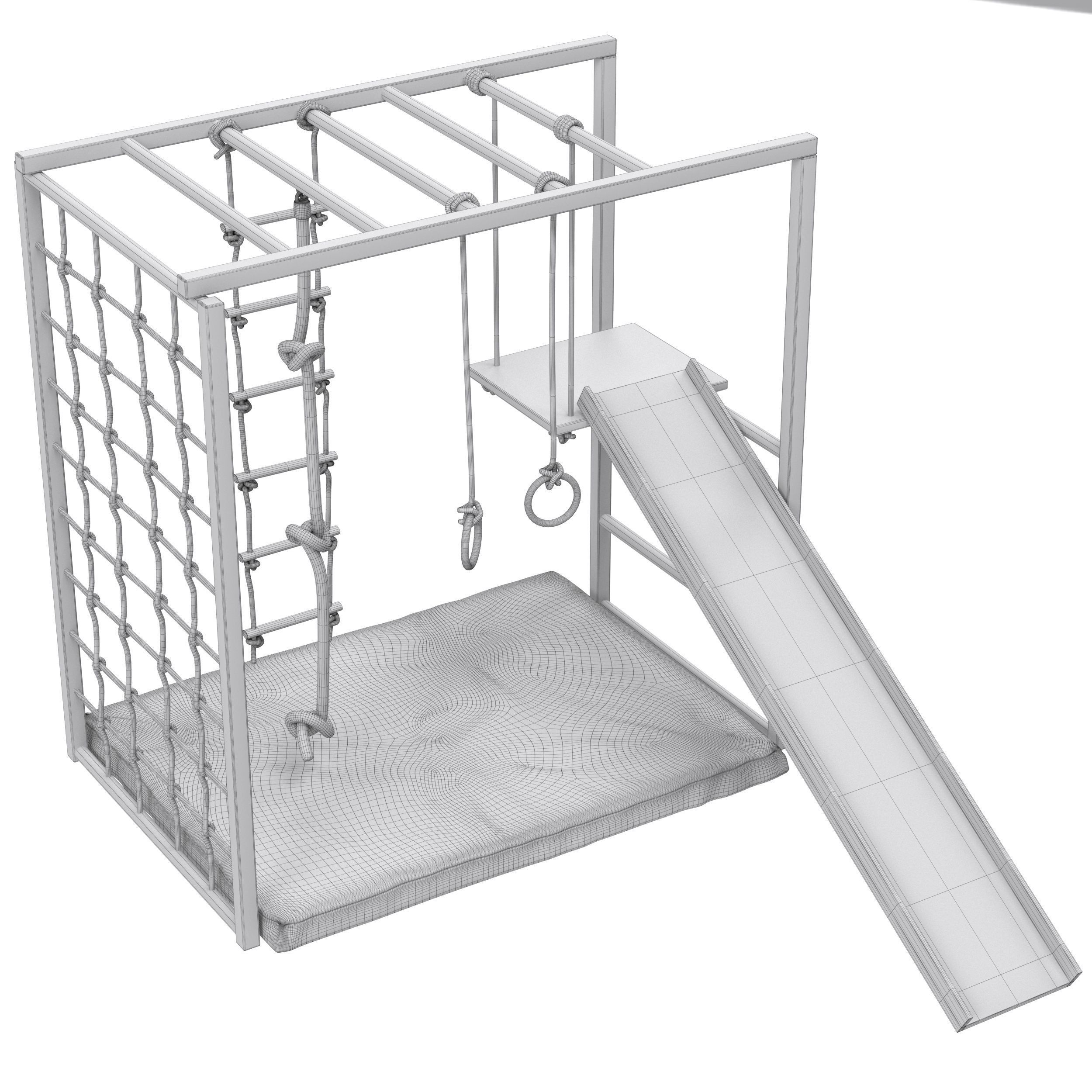 Child Swedish wall 3D model_24