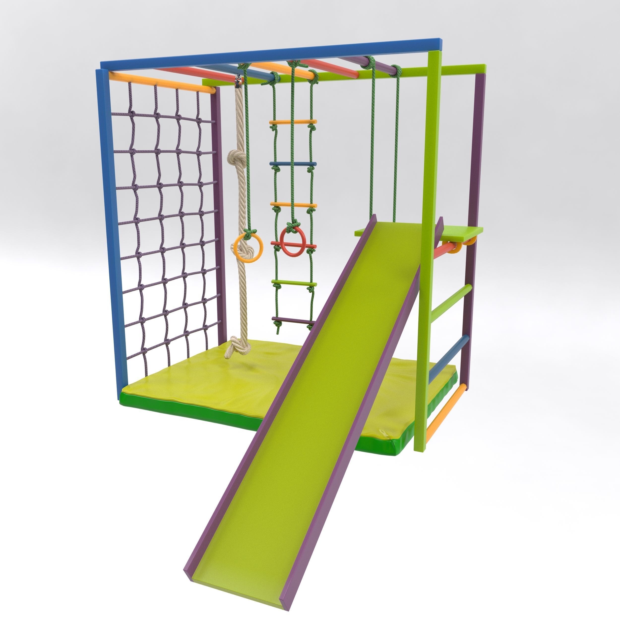 Child Swedish wall 3D model_4