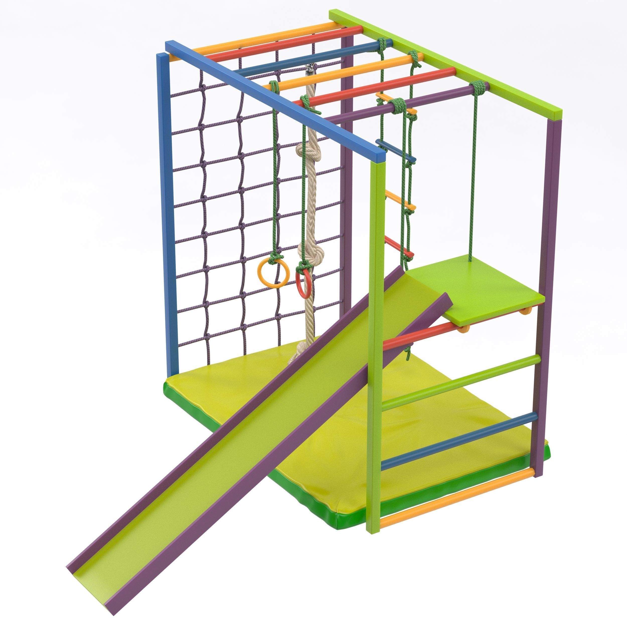 Child Swedish wall 3D model_11