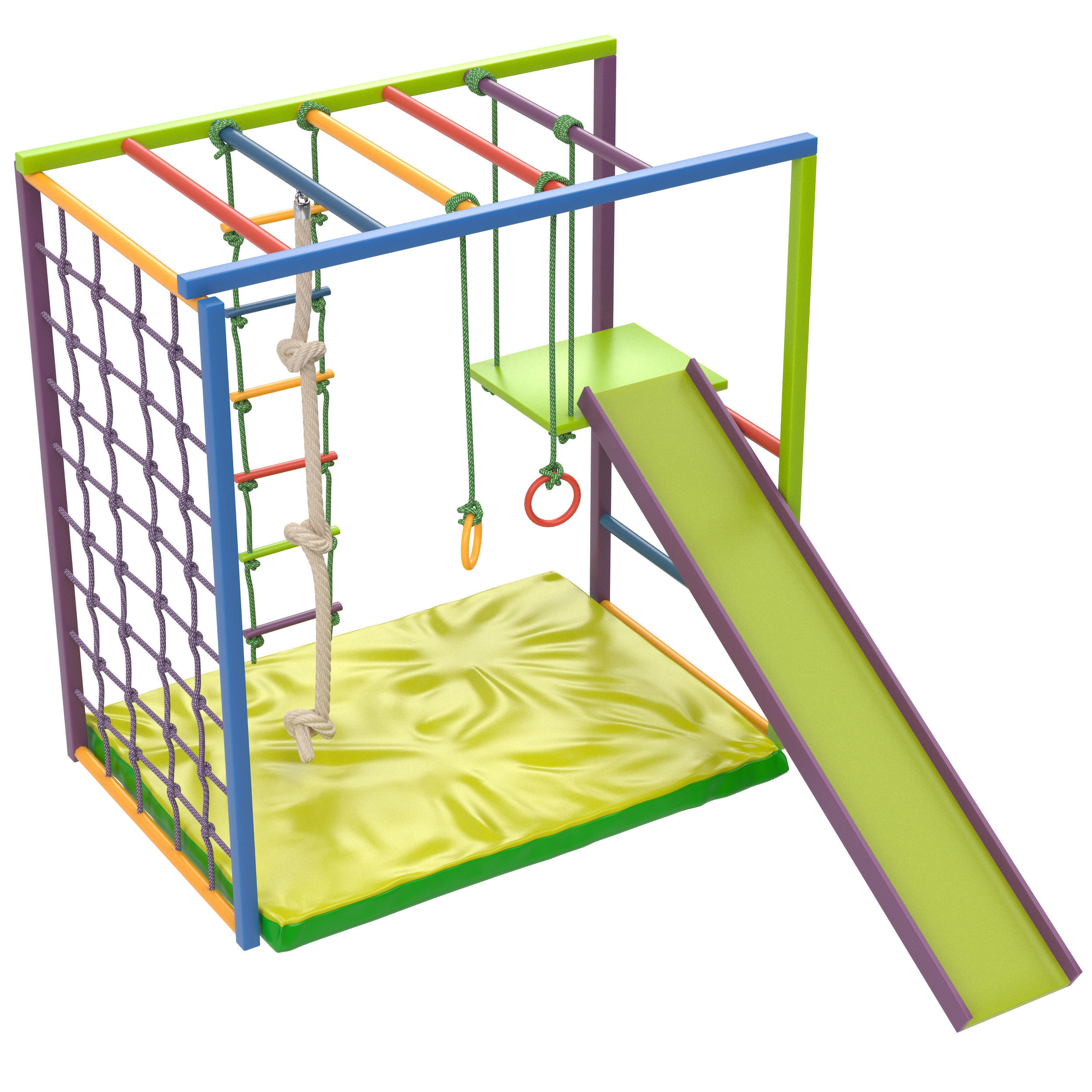 Child Swedish wall 3D model_2