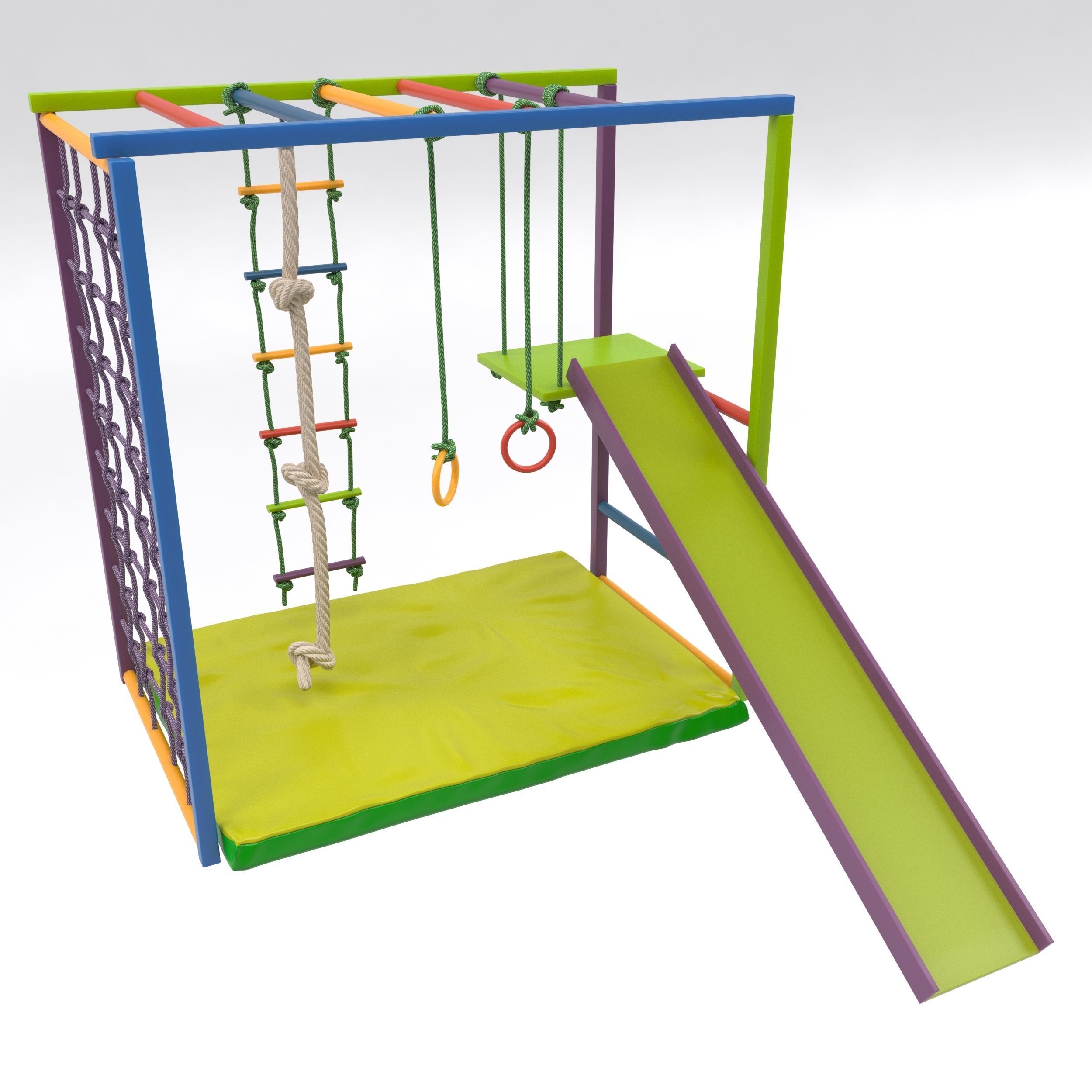 Child Swedish wall 3D model_5