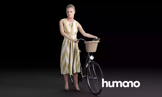 Humano Biking Woman 0712 3D model