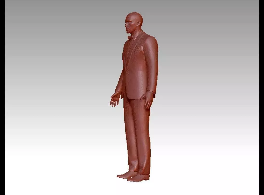 Agent hitman 3D print model_0