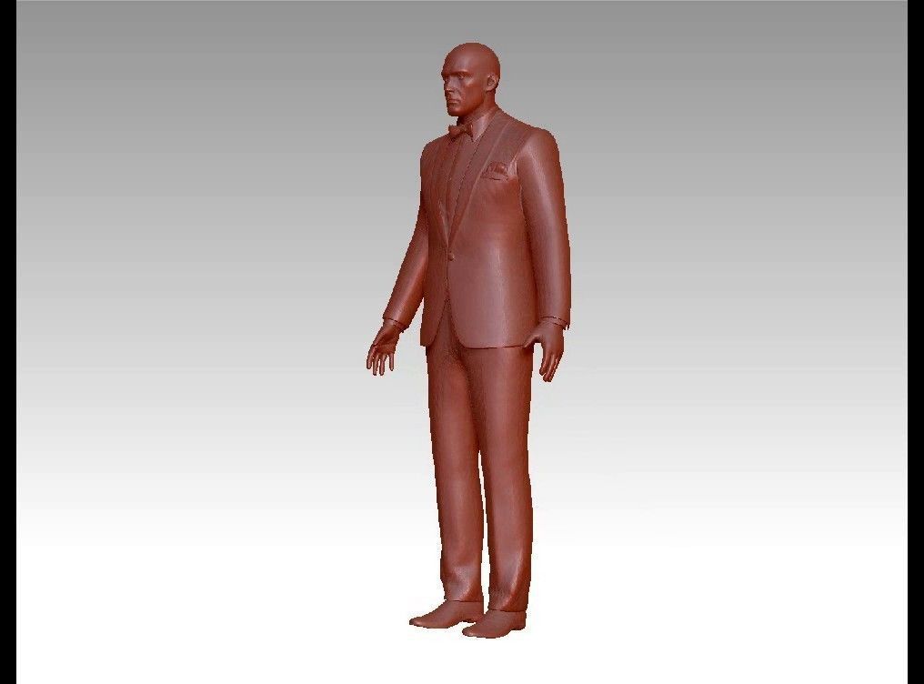 Agent hitman 3D print model_2