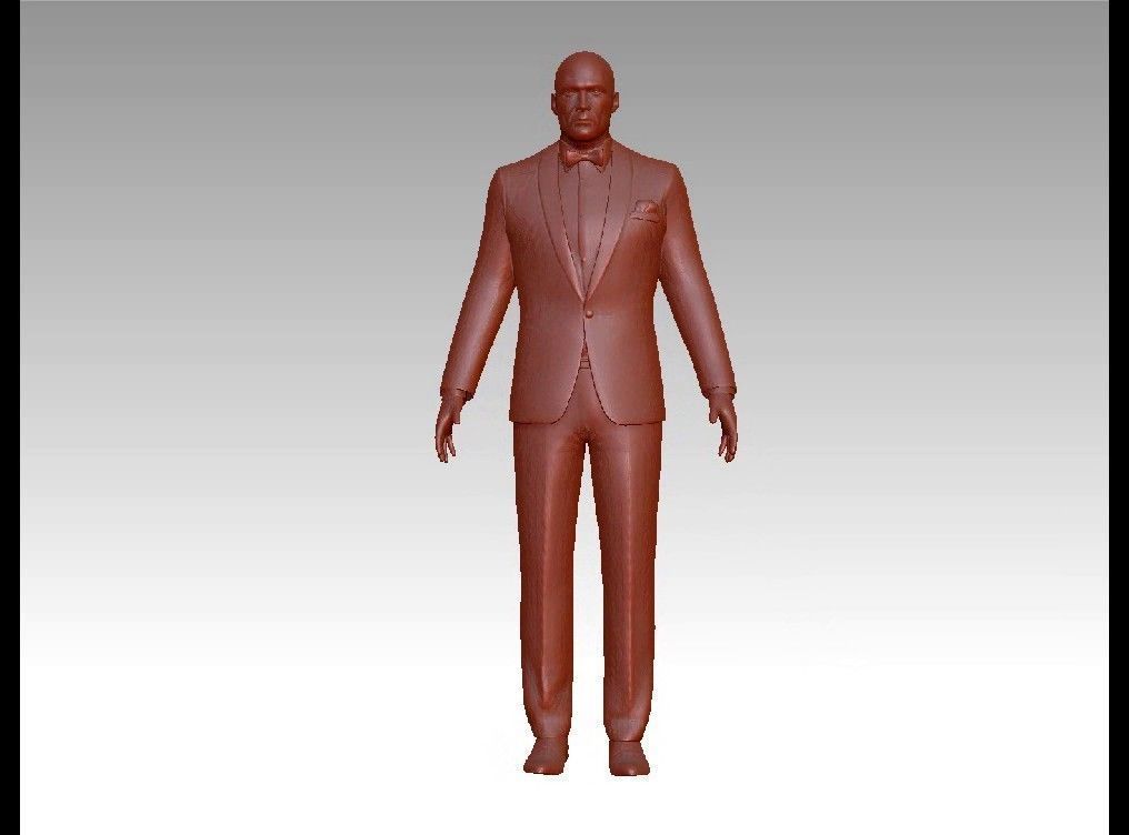 Agent hitman 3D print model_5