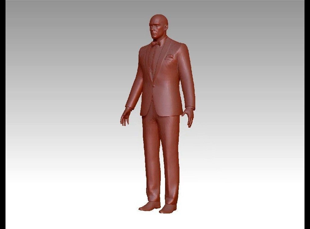 Agent hitman 3D print model_3