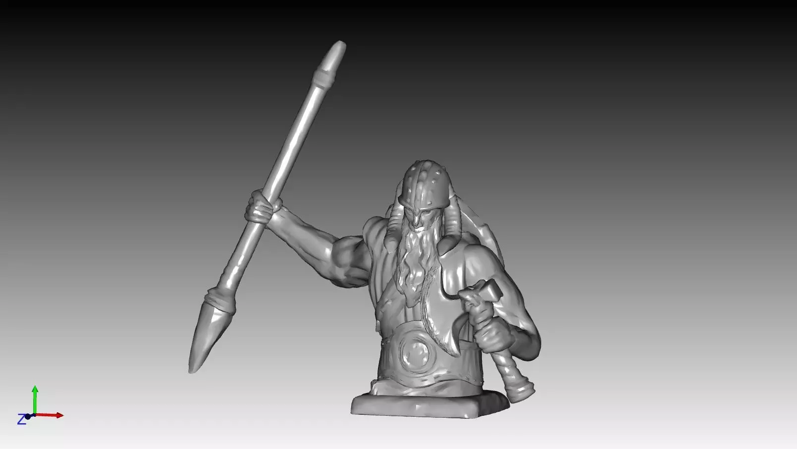 Sculpture - Nordic god 3D print model