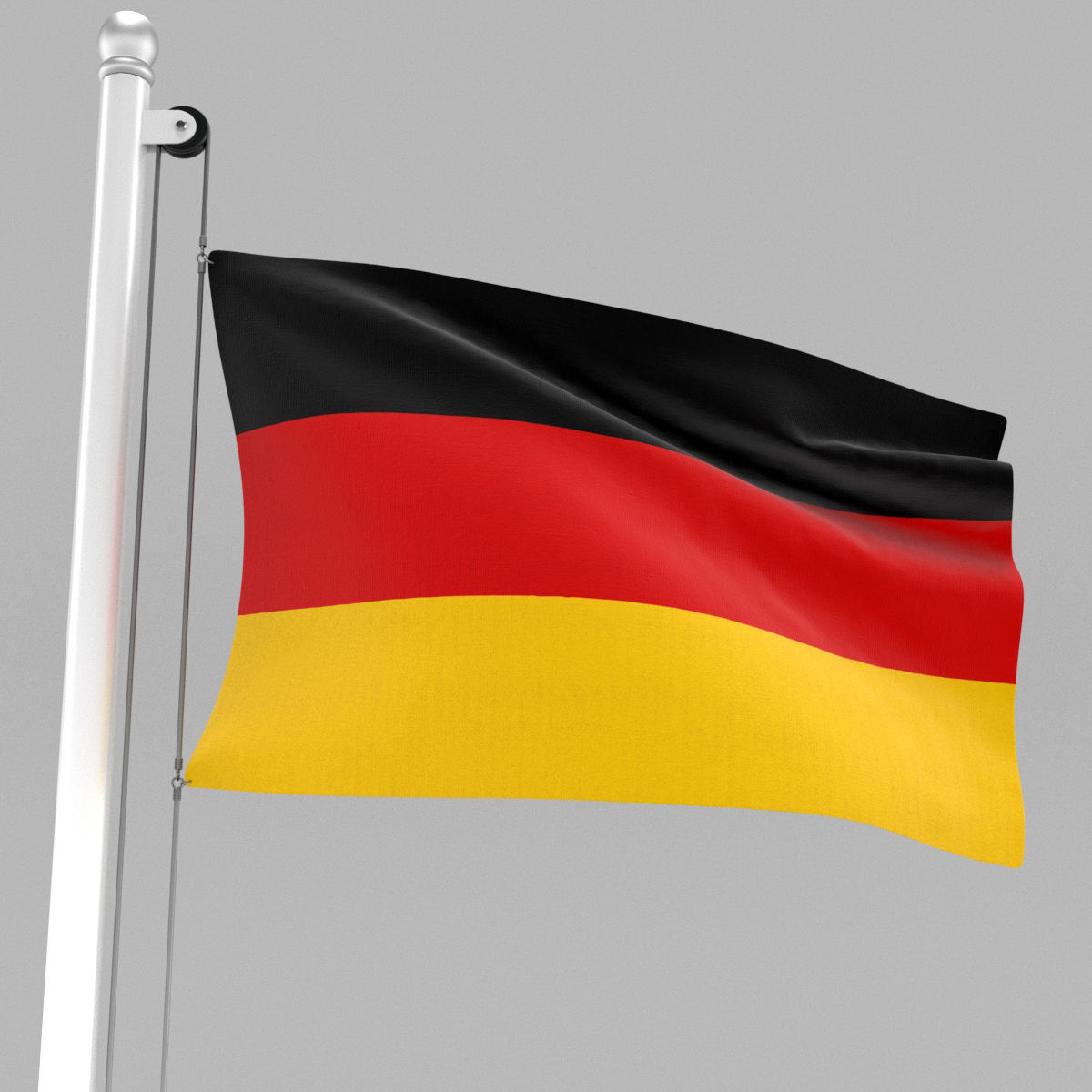 Flag of Germany 3D model_3