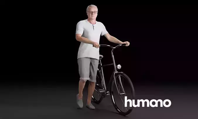 Humano Biking Woman 0713 3D model