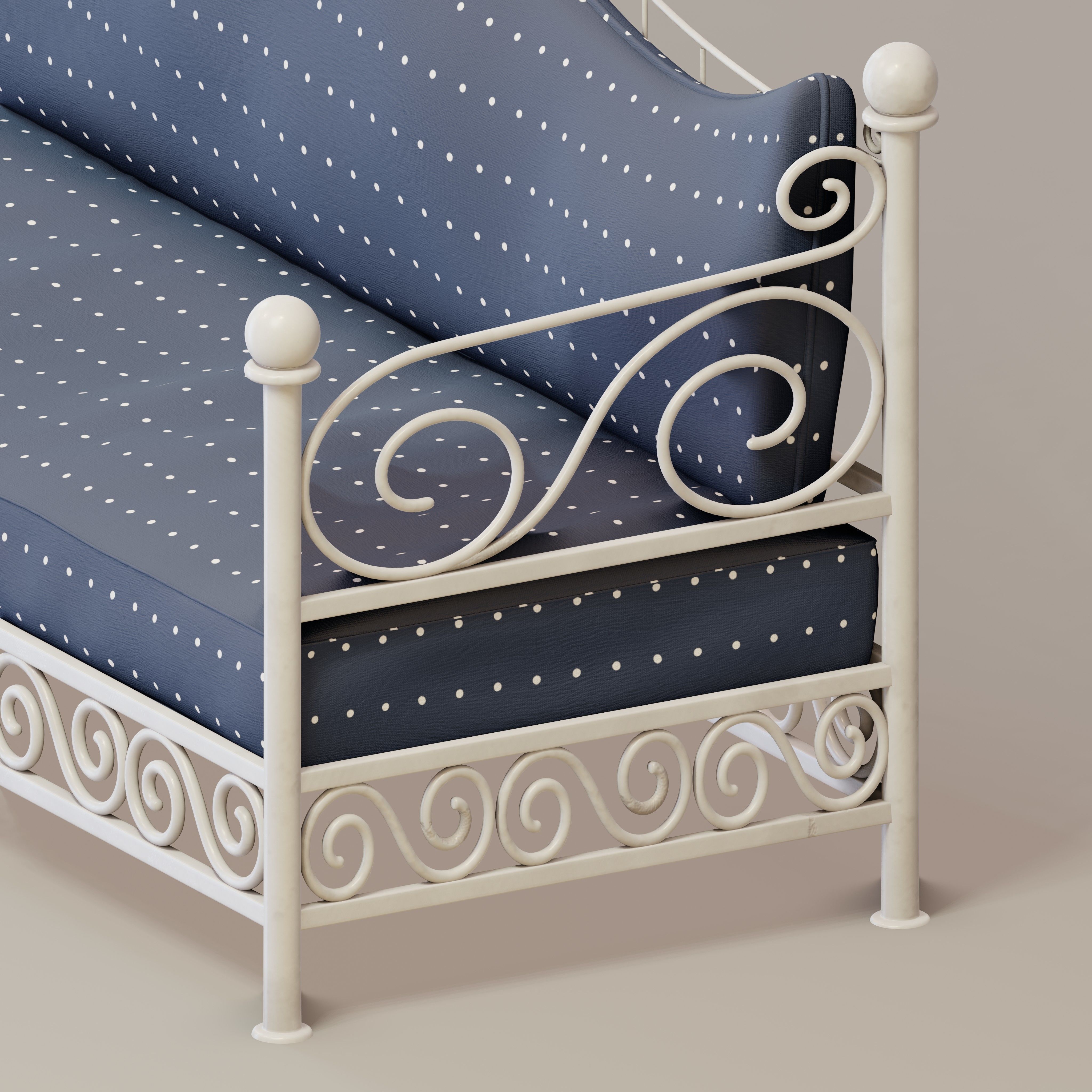 Metal daybed frames 3D model_2