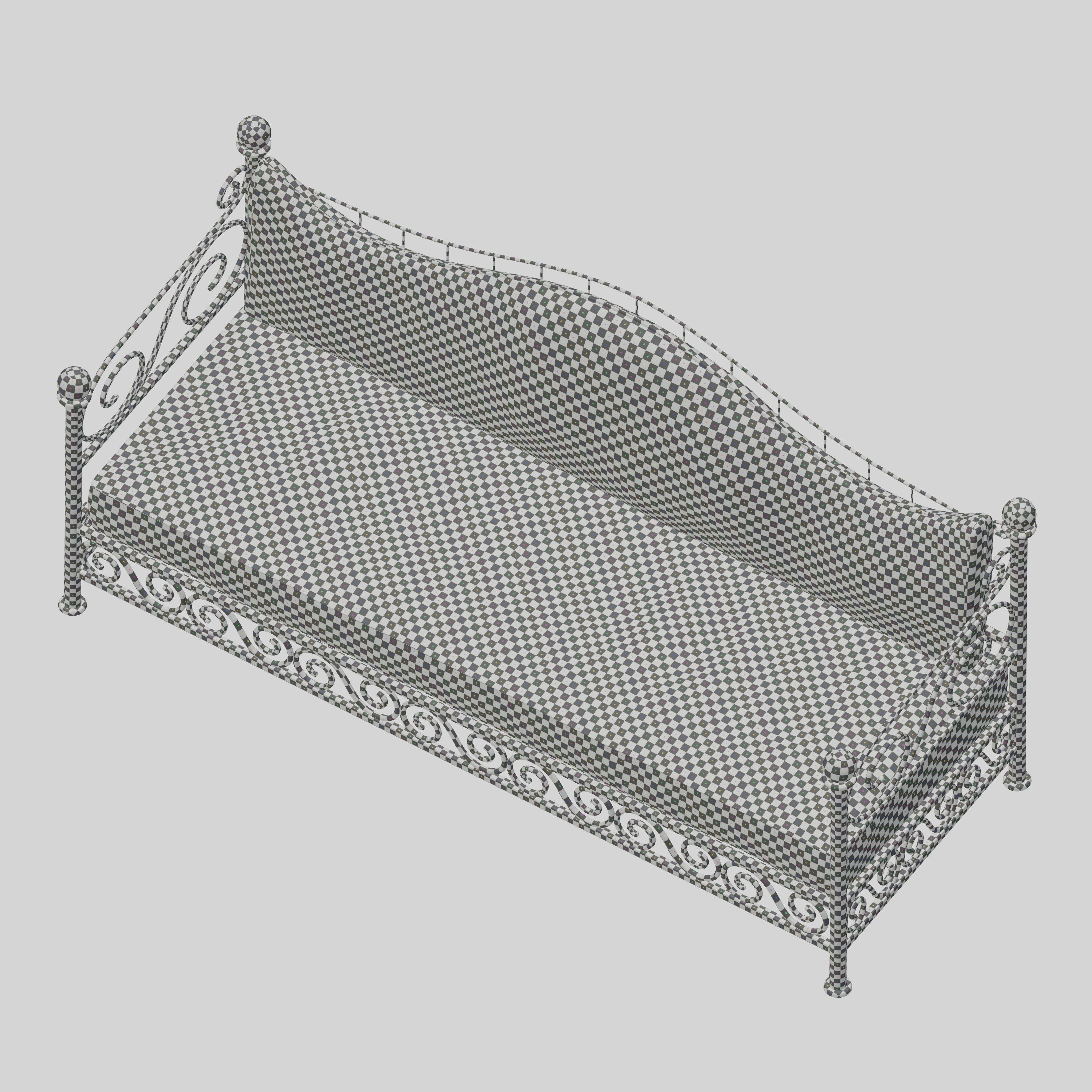 Metal daybed frames 3D model_11