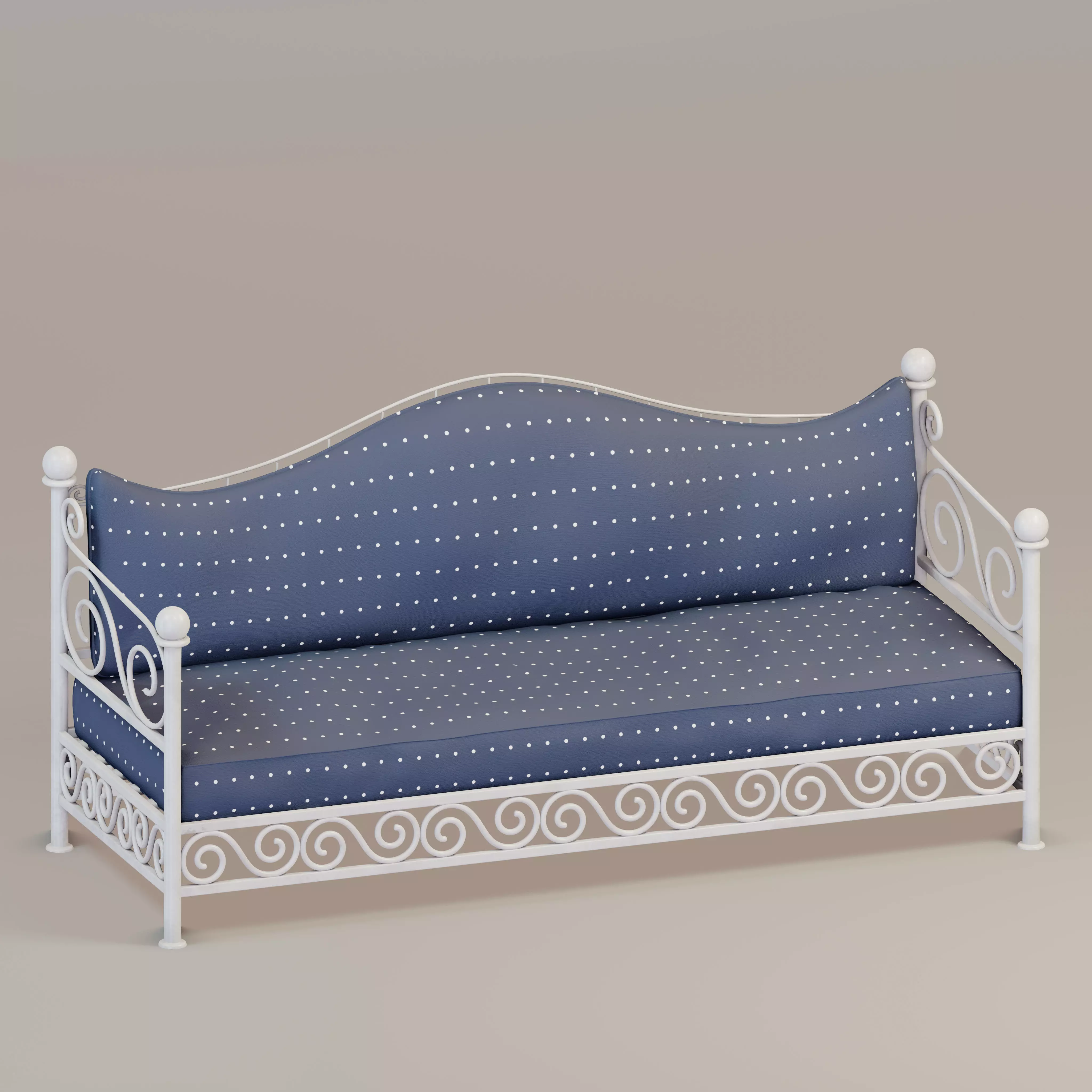 Metal daybed frames 3D model_0