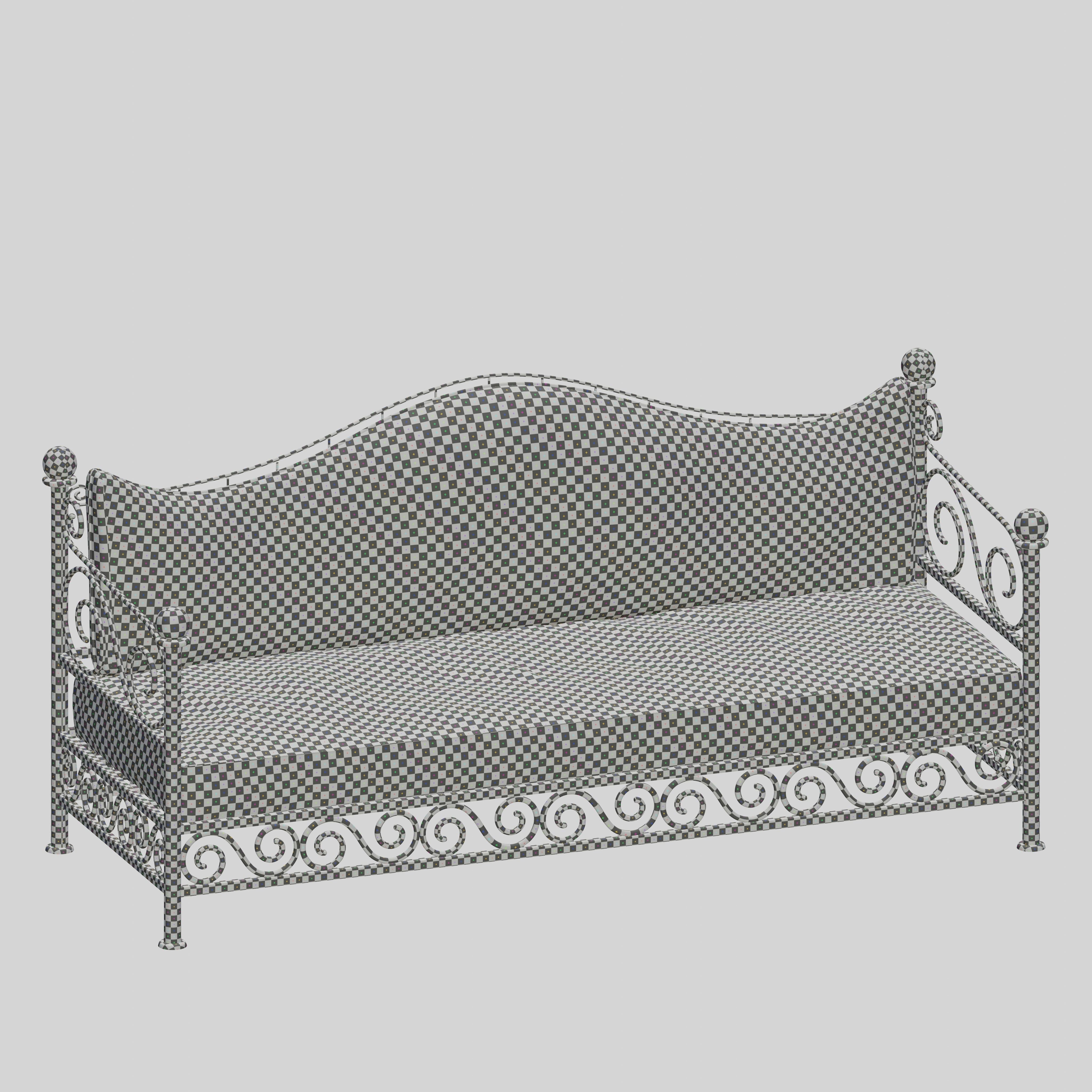 Metal daybed frames 3D model_10