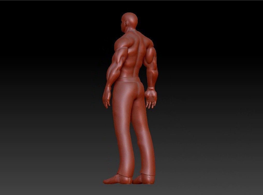 Sport fit man 3D print model_14