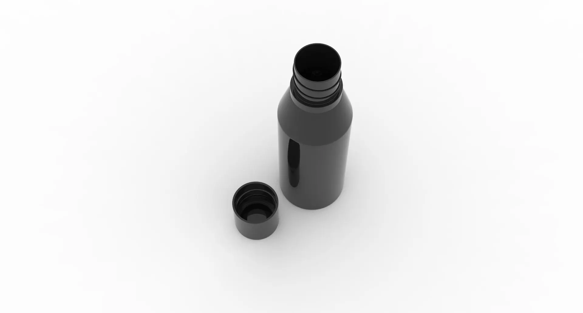 Black Water Bottle Model WB2 3D print model_0