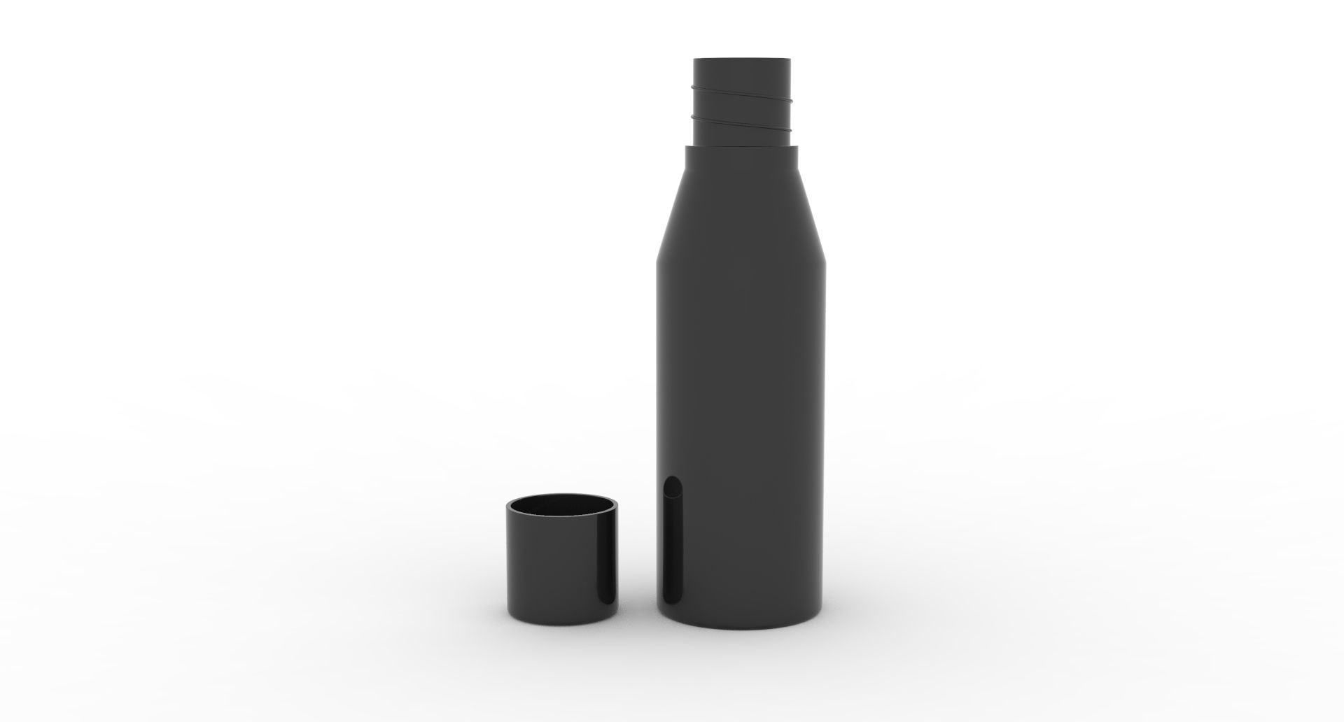 Black Water Bottle Model WB2 3D print model_1