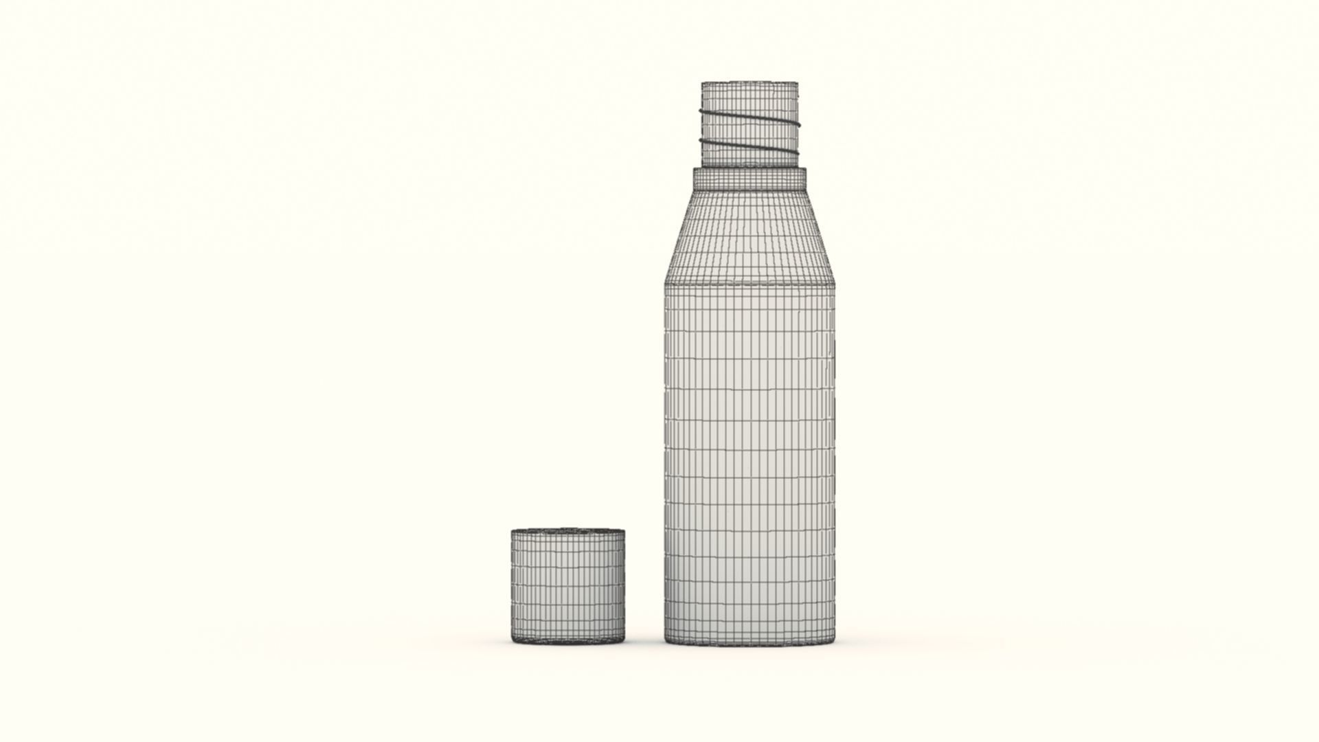 Black Water Bottle Model WB2 3D print model_7