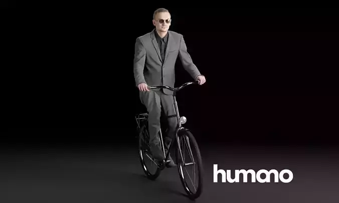 Humano Biking Woman 0716 3D model